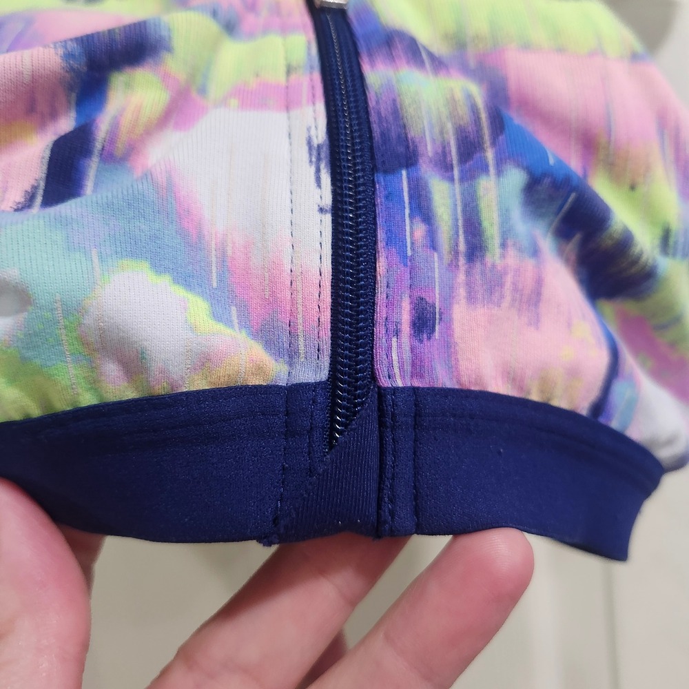 Victoria's Secret VSX Sport Front Zip Underwire Sports Bra 34B Blue Multi Color - Picture 3 of 7
